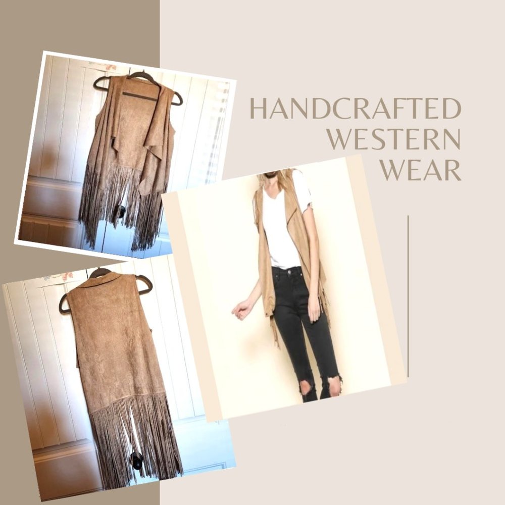 ✅🚨🆕🔴🌸S🌸A🌸L🌸E🌸❗️⭐🔴📢BULLY Textured FRINGE Open Front VEST🟢💸BUY NOW💸🟢 - Picture 3 of 16